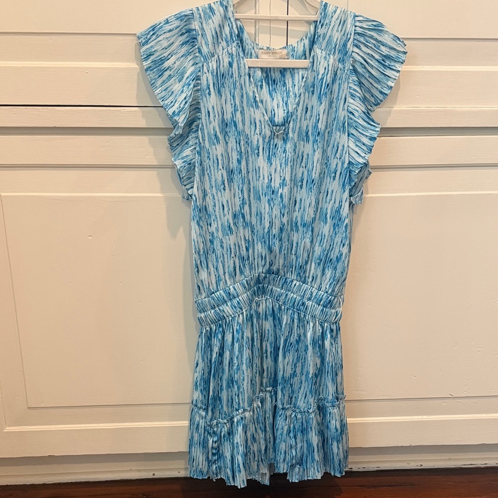 Ramy Brook Blue & White mini Dress size small MSRP $400